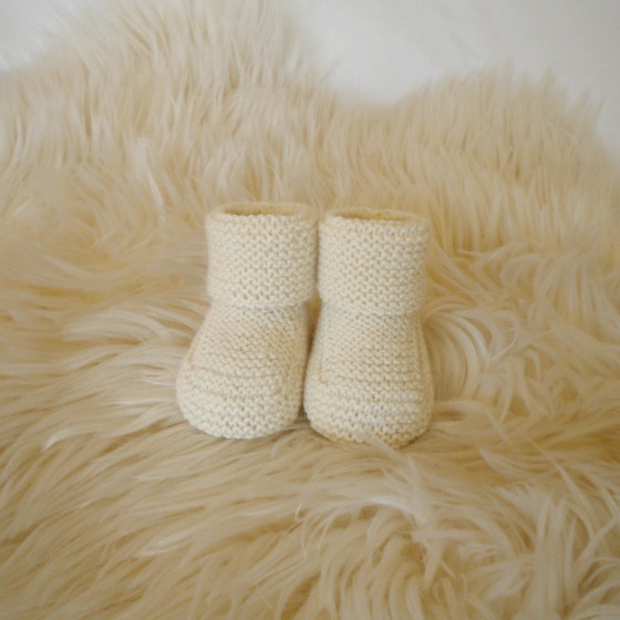 Chaussons naissance merinos