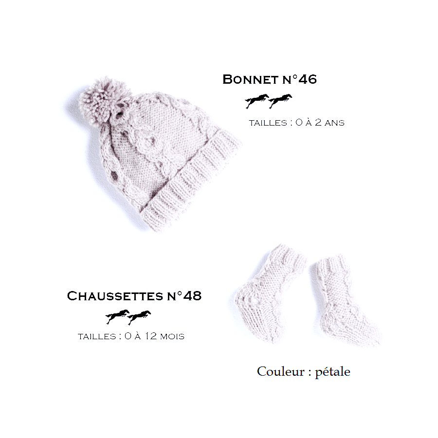 Bonnet et chaussettes petale