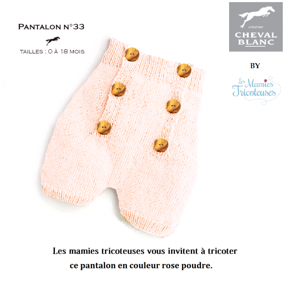 variante Pantalon 33 rose poudre