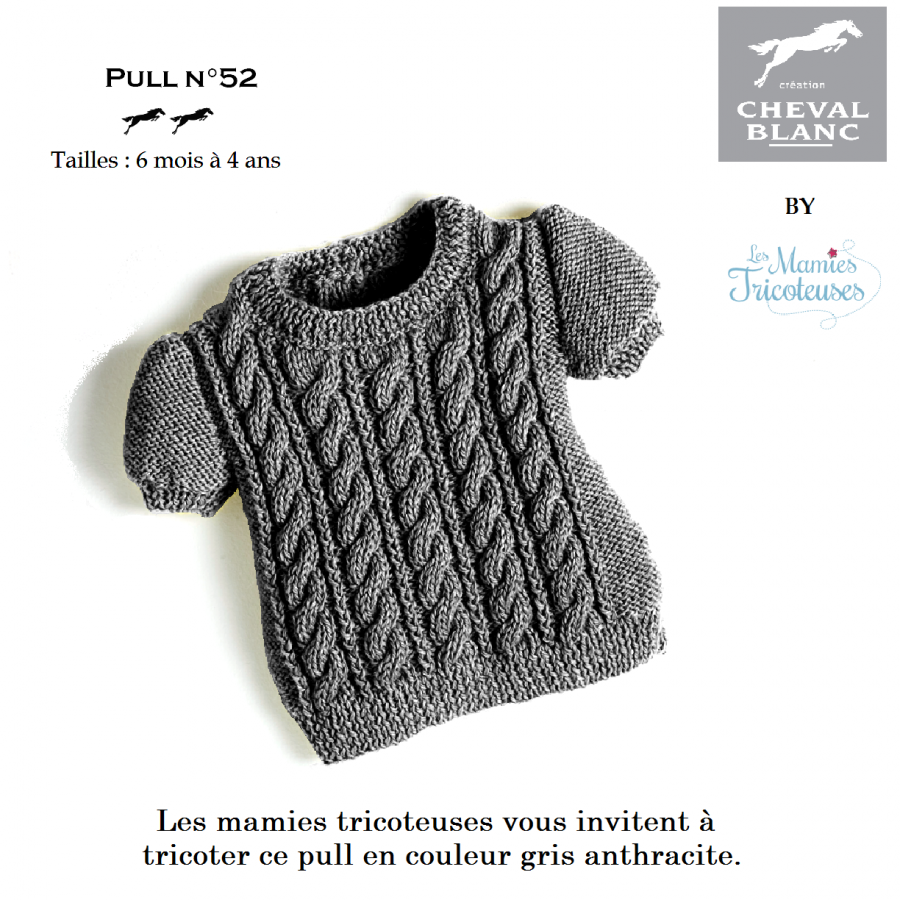 variante Pull 52 gris anthracite