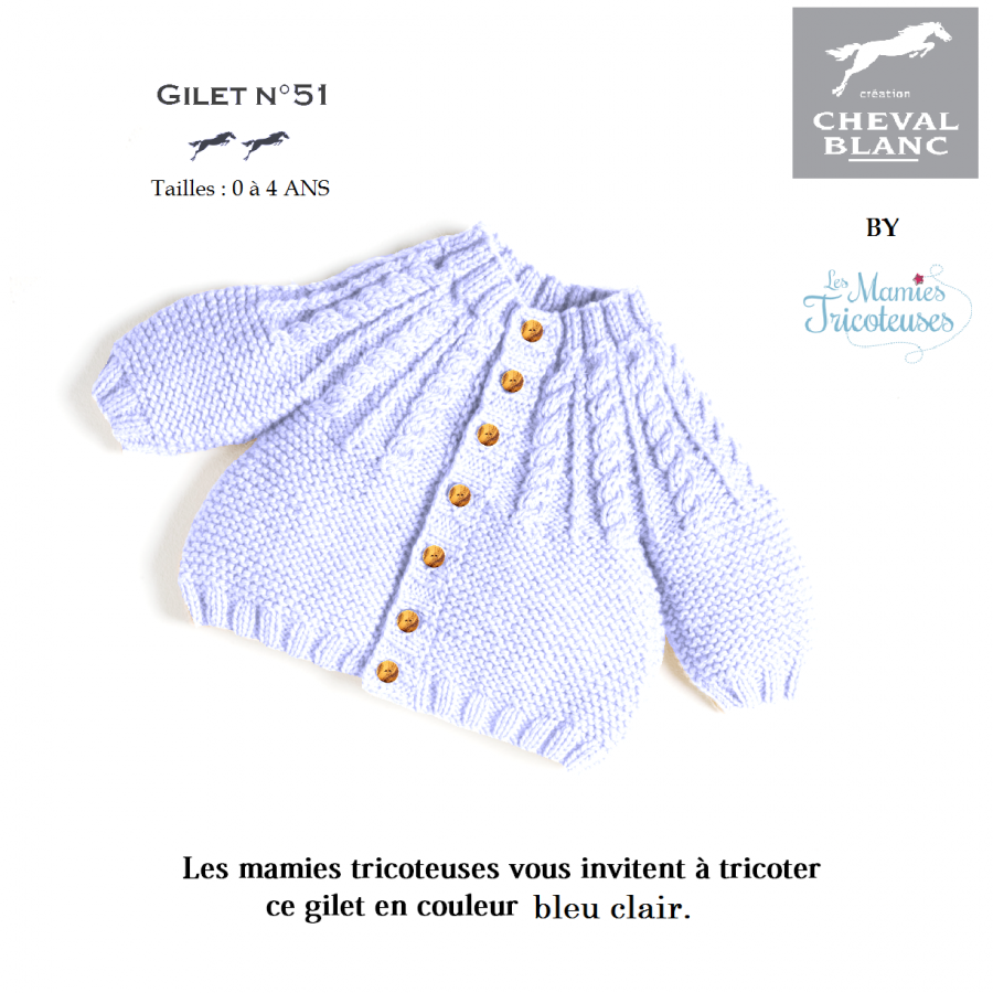 variante Gilet 51 bleu clair