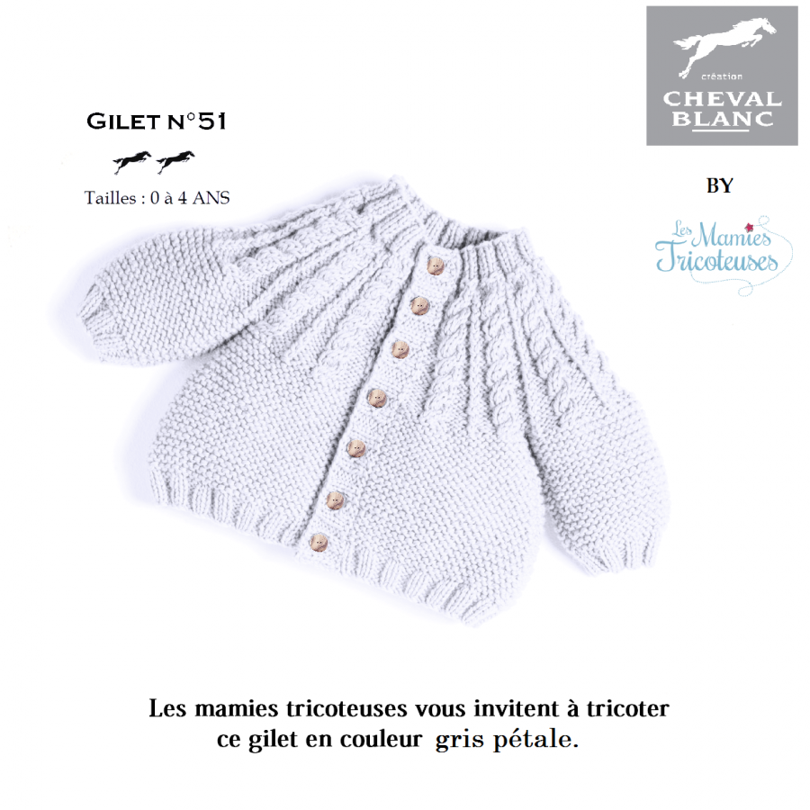 variante Gilet 51 gris petale