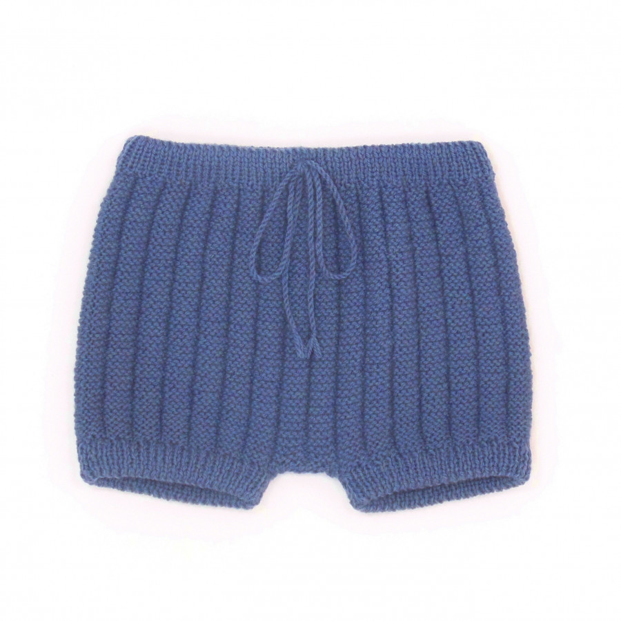 Culotte courte laine indigo Culotte courte laine indigo