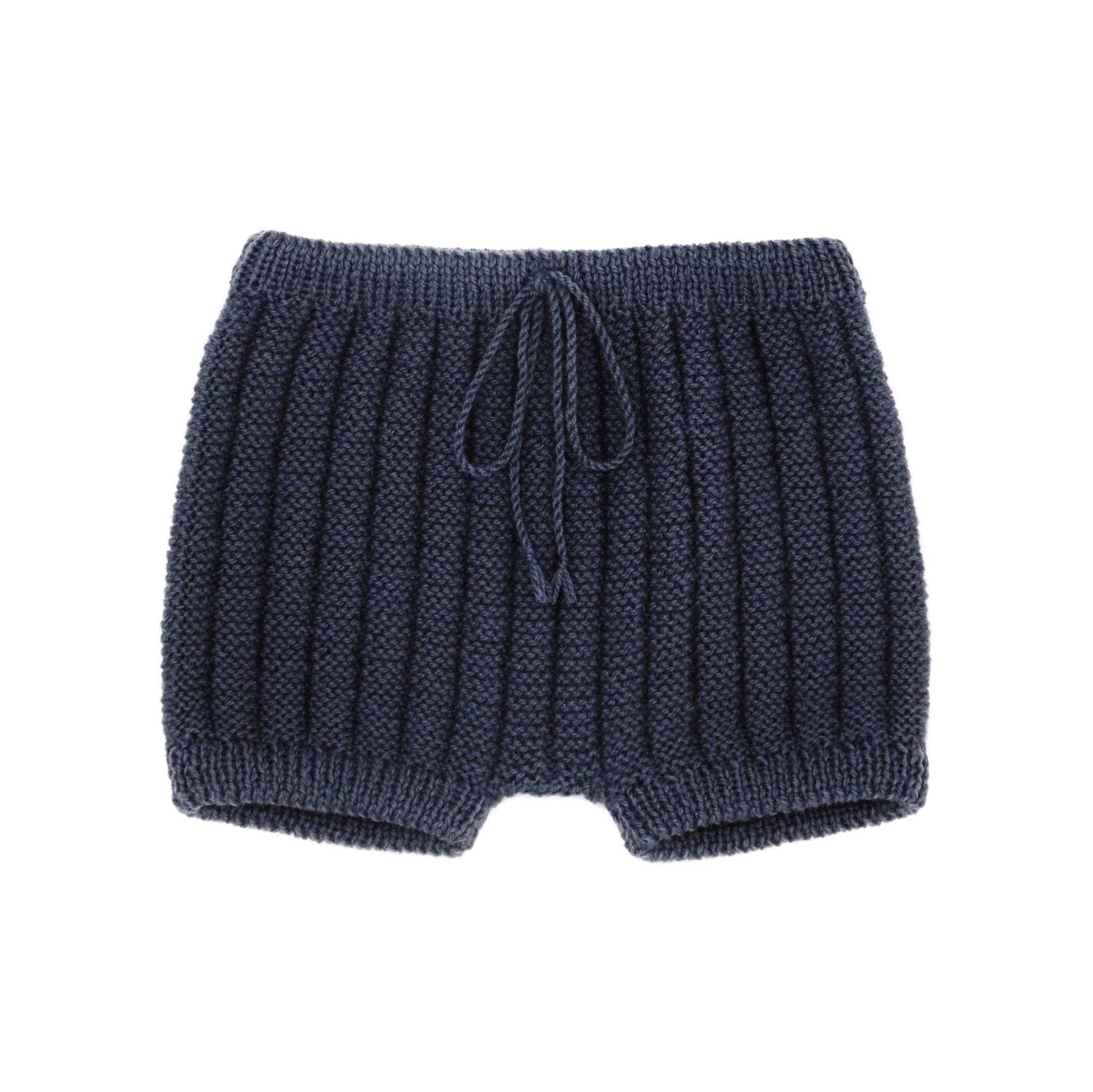 Bloomer Culotte Courte Short Gris Fonce Tricote Main En Laine Merinos