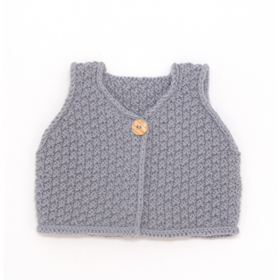 gilet berger gris souris