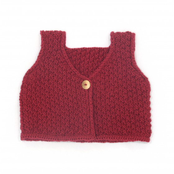 Gilet de berger rouge basque