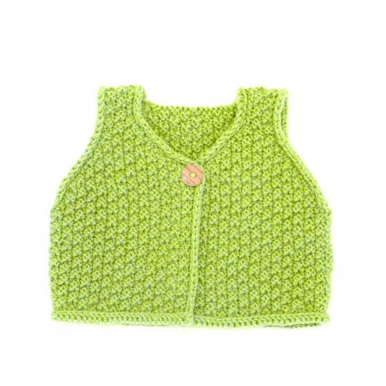 Gilet de berger vert anis