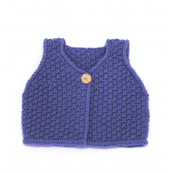 Gilet de berger indigo