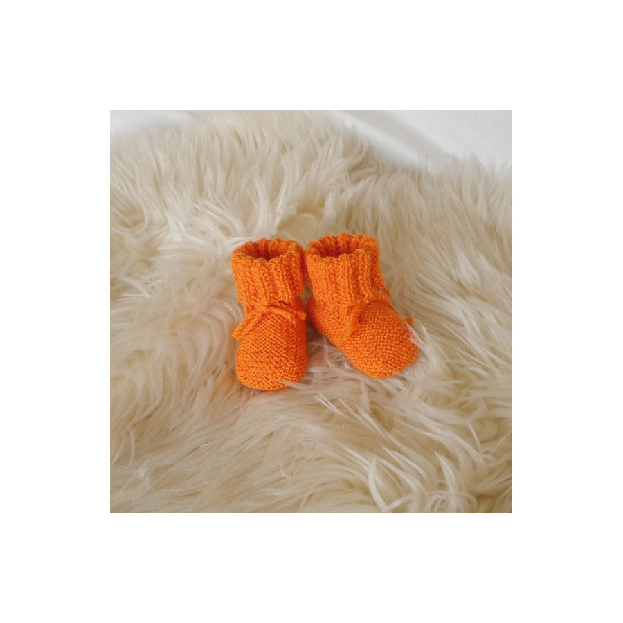 Chaussons bébé vert laine mérinos Chaussons bébé vert laine mérinos
