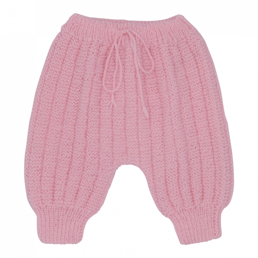 Pantalon Sarouel rose laine mérinos