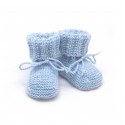 Chaussons bébé bleu clair laine mérinos