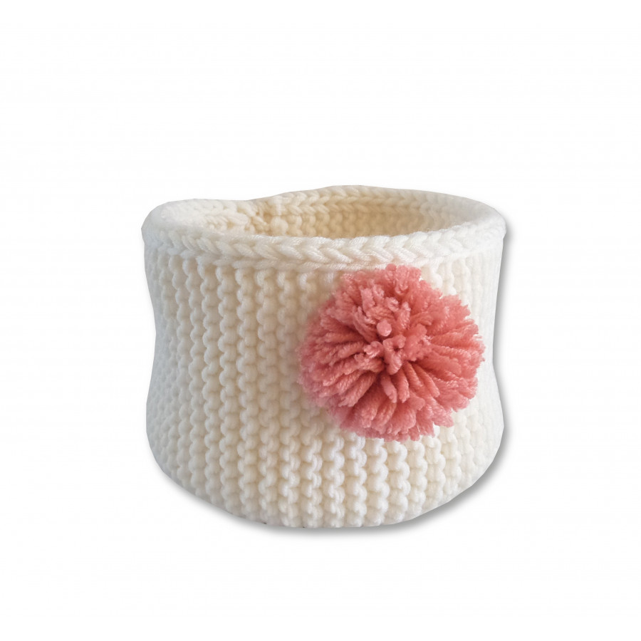 accessoire amovible : pompon vieux rose