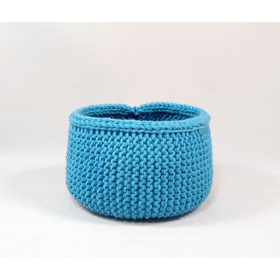 Panier Rond Turquoise