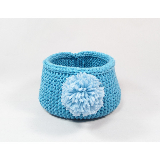 accessoire amovible : pompon bleu clair