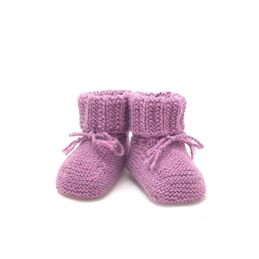 Chaussons mérinos naturel violine Chaussons mérinos naturel violine