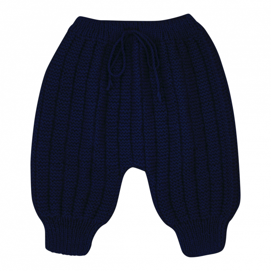 Pantalon Sarouel bleu marine laine mérinos Pantalon Sarouel bleu marine laine mérinos