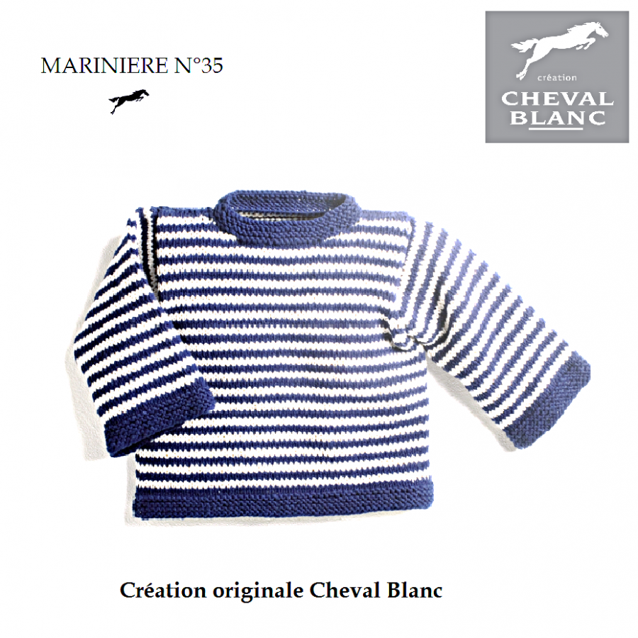 Pull marin pour bébés et enfants, Tuto tricot