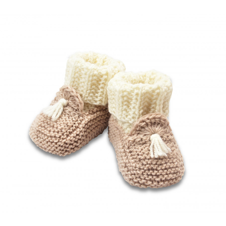 Chaussons Mocassins mérinos naturel camel Chaussons Mocassins mérinos naturel camel