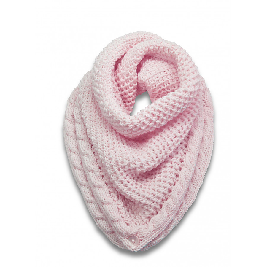 Châle Snood triangle rose poudre Châle Snood triangle rose poudre