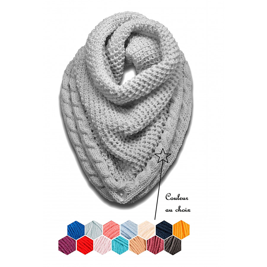 Châle Snood triangle couleur au choix Châle Snood triangle couleur au choix