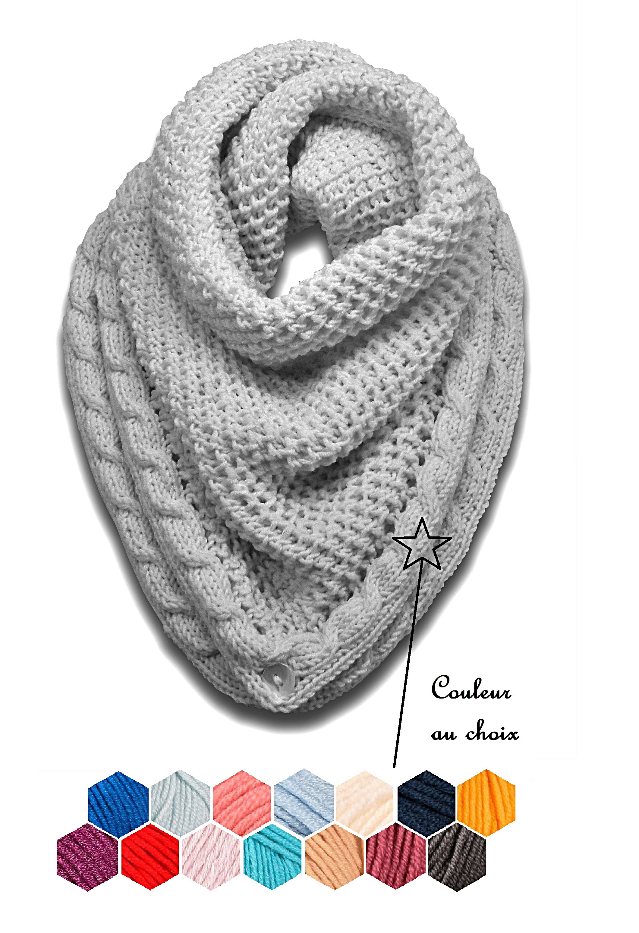 Snood Tour De Cou Enfant Tricote Main En Laine Merinos Snood Tour De Cou Enfant Tricote Main En Laine Merinos