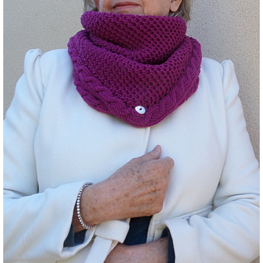 Snood couleur Lie de Vin