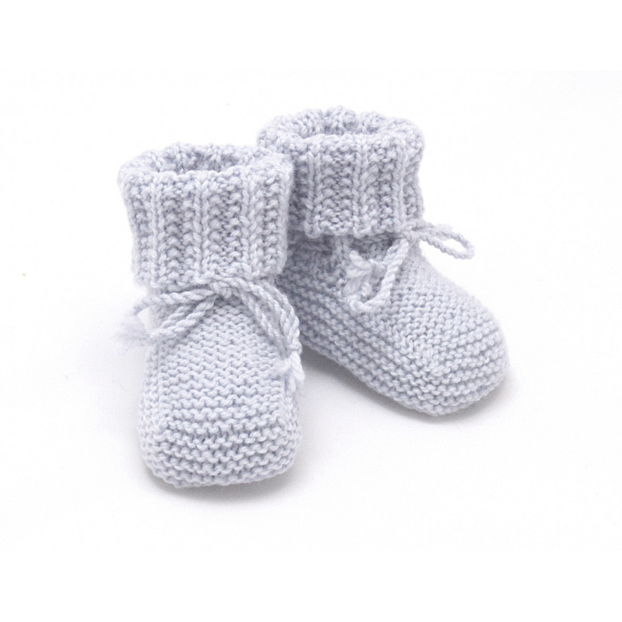 Chaussons montants gris clair Chaussons montants gris clair