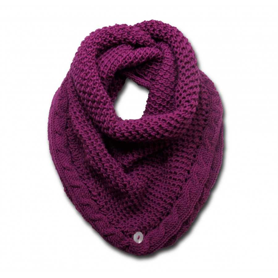 Châle Snood triangle Lie de vin Châle Snood triangle Lie de vin