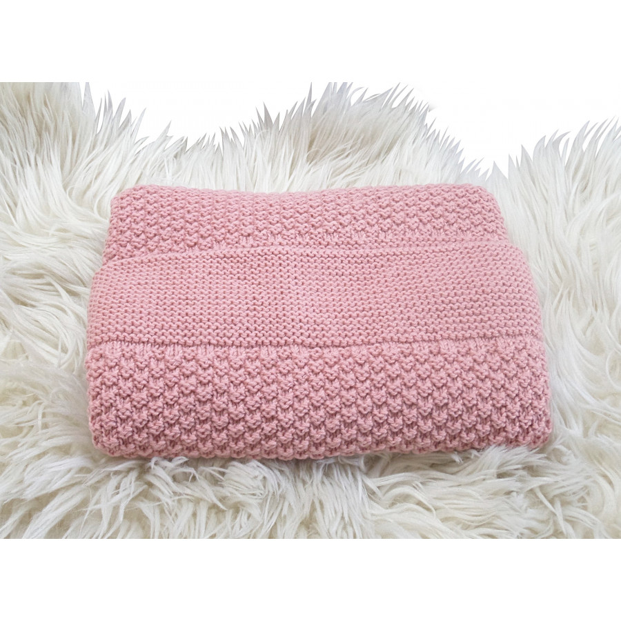 Couverture mérinos rose vintage Couverture mérinos rose vintage