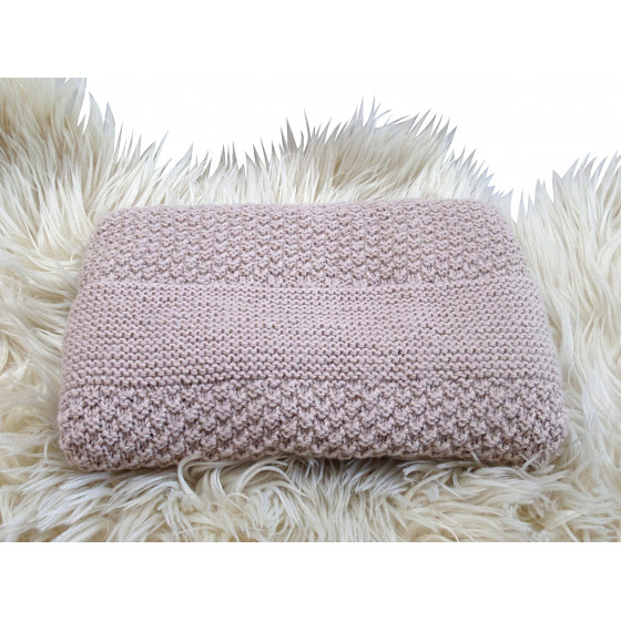 Couverture mérinos beige