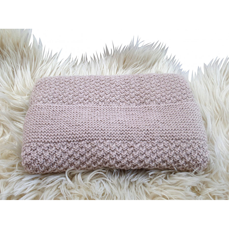 Couverture mérinos beige