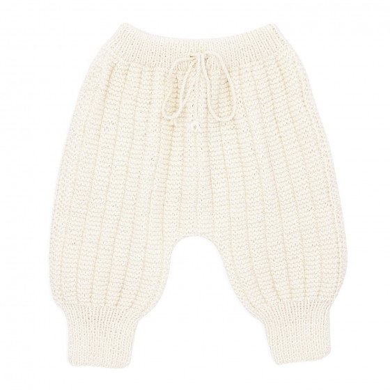 Pantalon Sarouel bébé laine ivoire