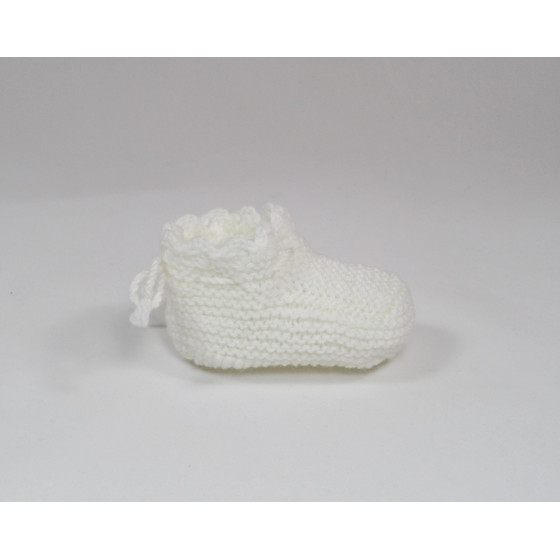 Chaussons dentelle blancs - vue côté