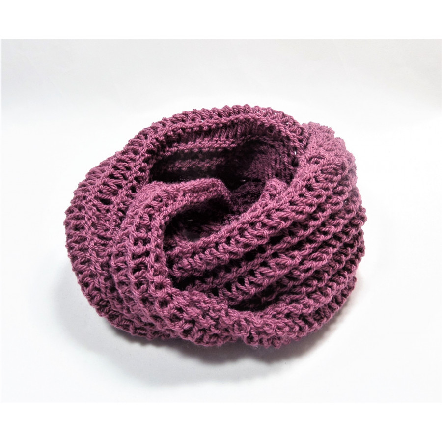 Snood Chamallow prune naturel