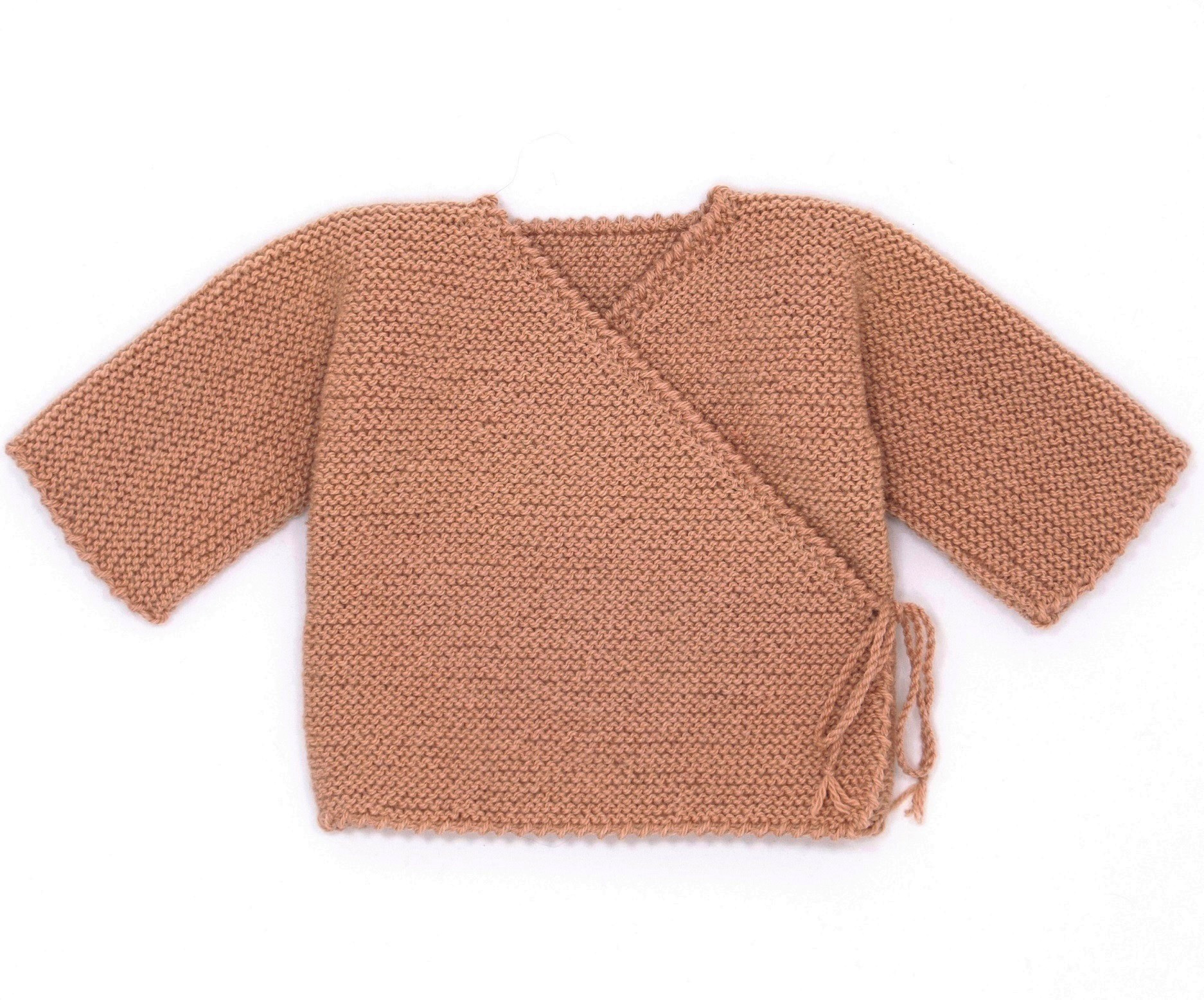 Livret Explications Gilet Bebe En Point Mousse Laine Merinos Niveau Facile