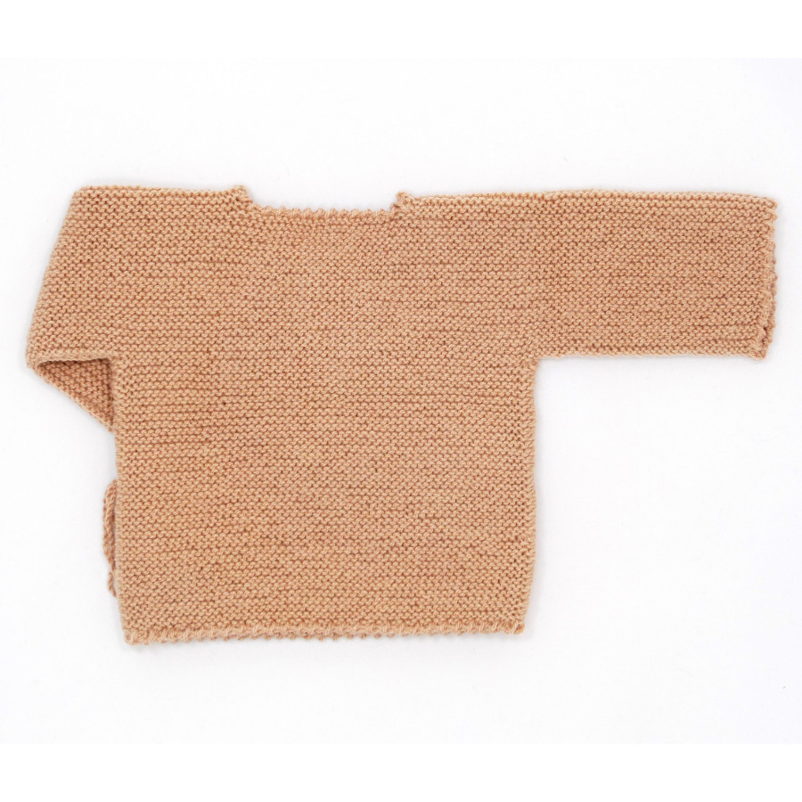 Brassière bébé laine naturelle camel