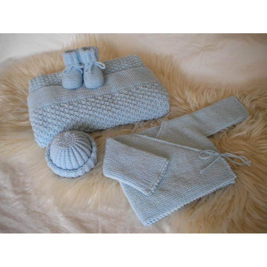 Trousseau de naissance bleu ciel Trousseau de naissance bleu ciel
