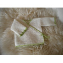 Brassière bébé laine blanc anis