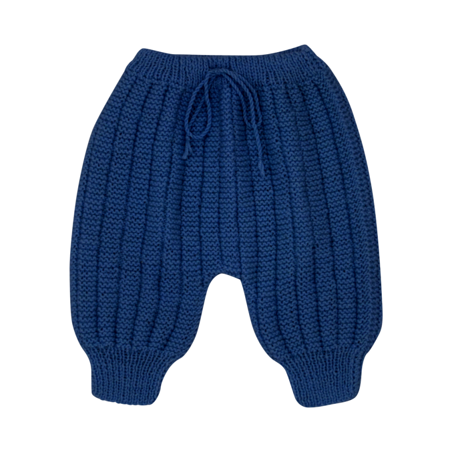 Pantalon Sarouel indigo laine mérinos Pantalon Sarouel indigo laine mérinos