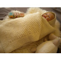 Couverture bébé Ecrue laine naturelle