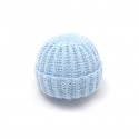 Bonnet rond bébé laine bleu ciel