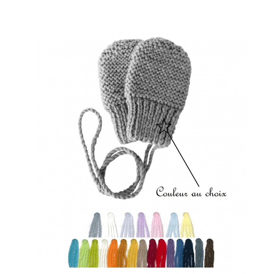 Moufles bébé laine couleur au choix Moufles bébé laine couleur au choix